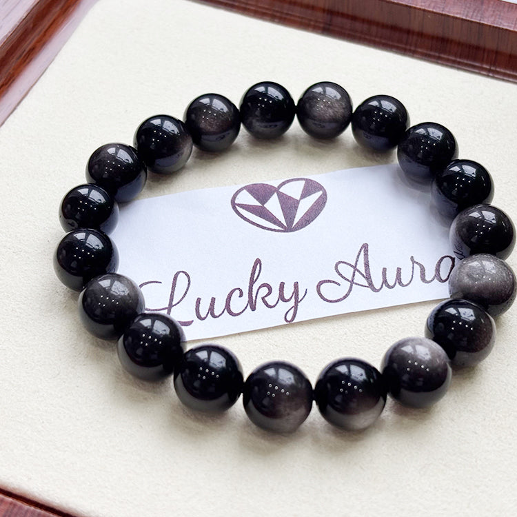 Silver Obsidian Bracelet