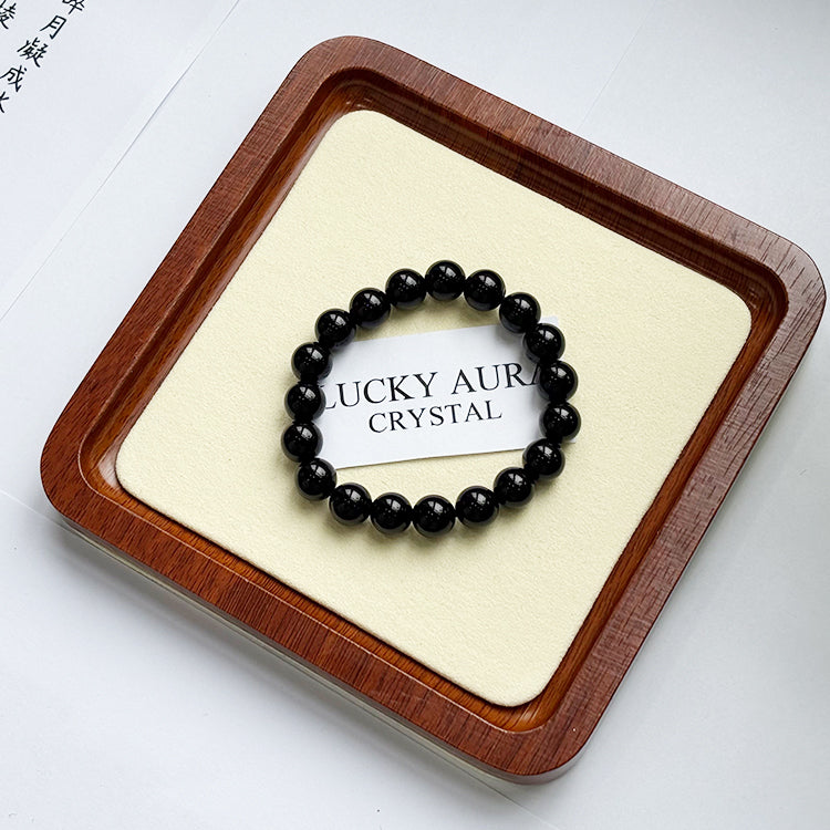Obsidian crystal bracelet