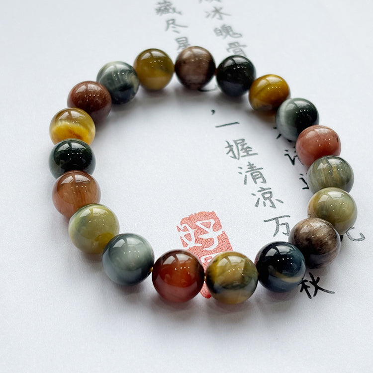 Colorful Tiger Eye Crystal Bracelet