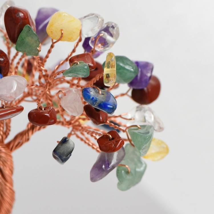 Mini flower vase crystal tree