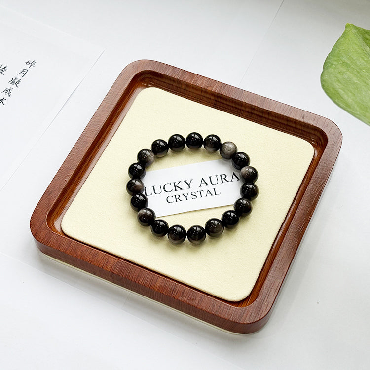 Silver Obsidian Bracelet