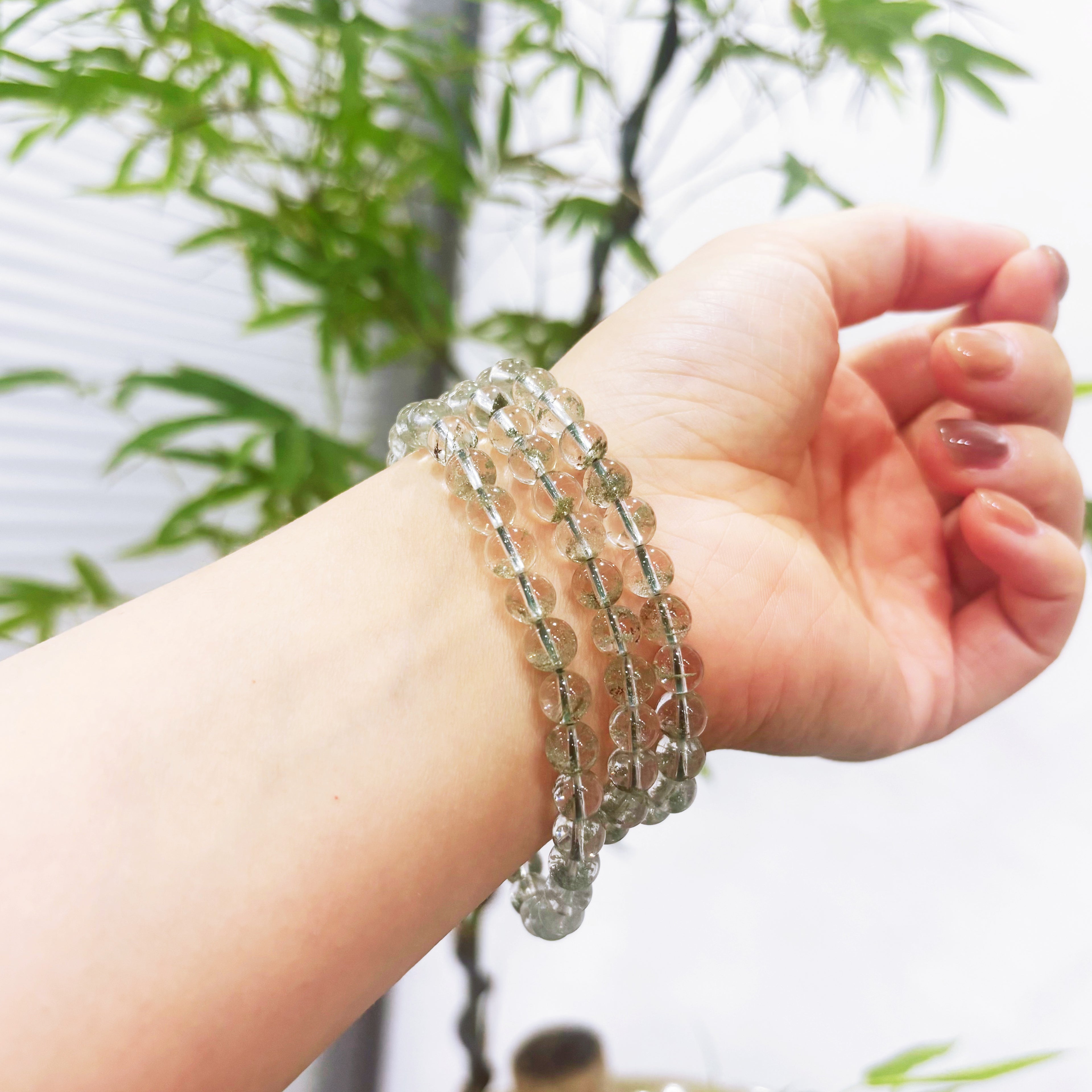 Green Ghost Polycyclic Crystal Bracelet