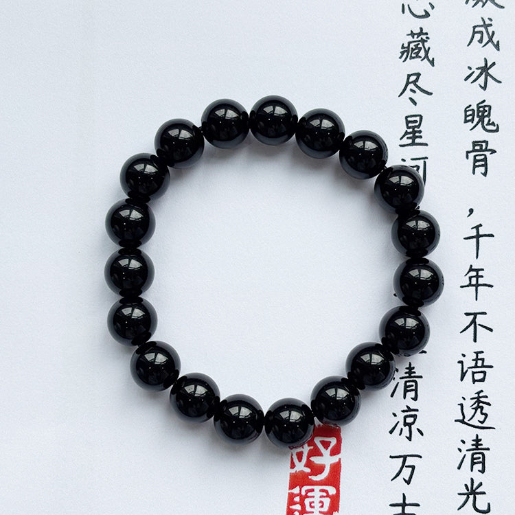 Obsidian crystal bracelet