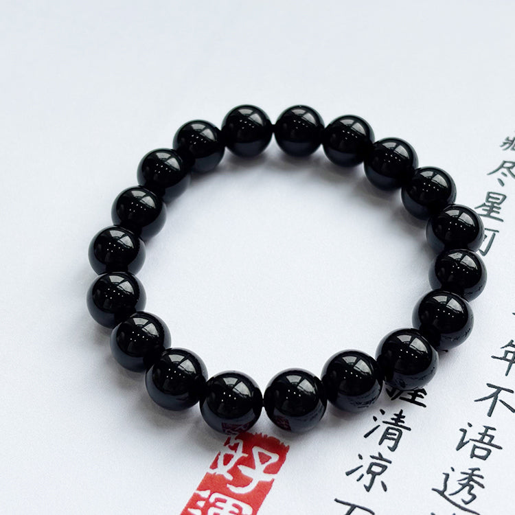 Obsidian crystal bracelet
