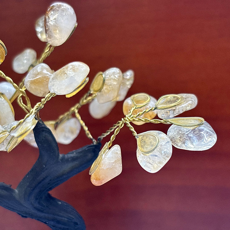 Yellow Crystal Tree Ornament