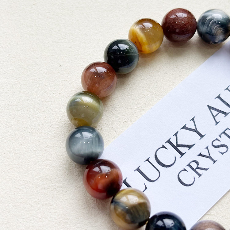 Colorful Tiger Eye Crystal Bracelet