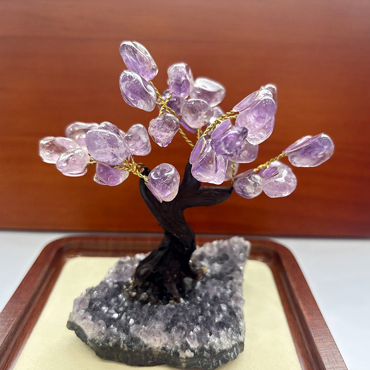 Purple Crystal Tree Ornament