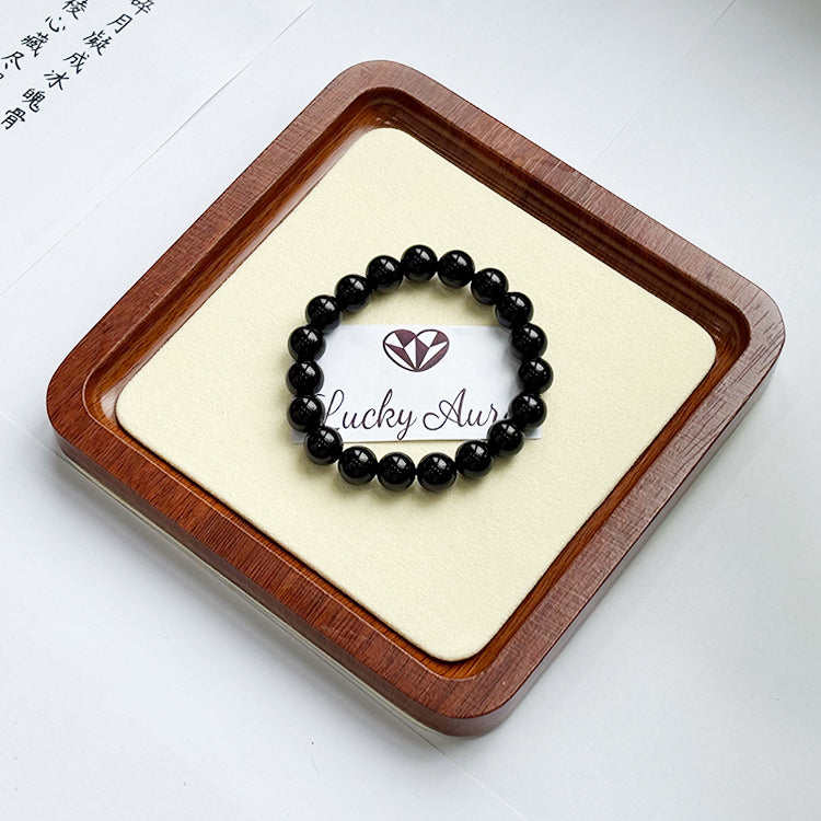 Obsidian crystal bracelet