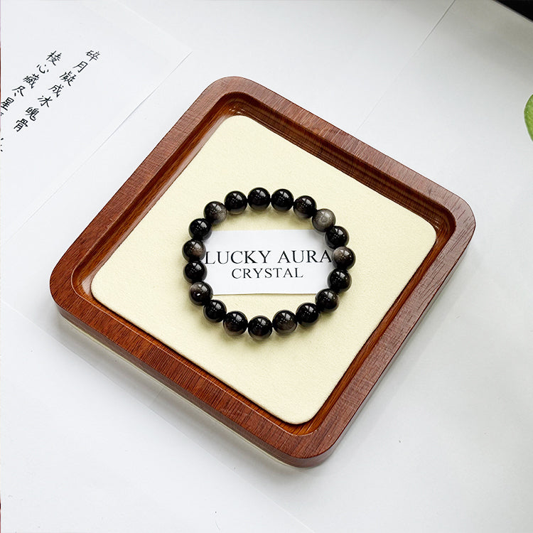 Silver Obsidian Bracelet