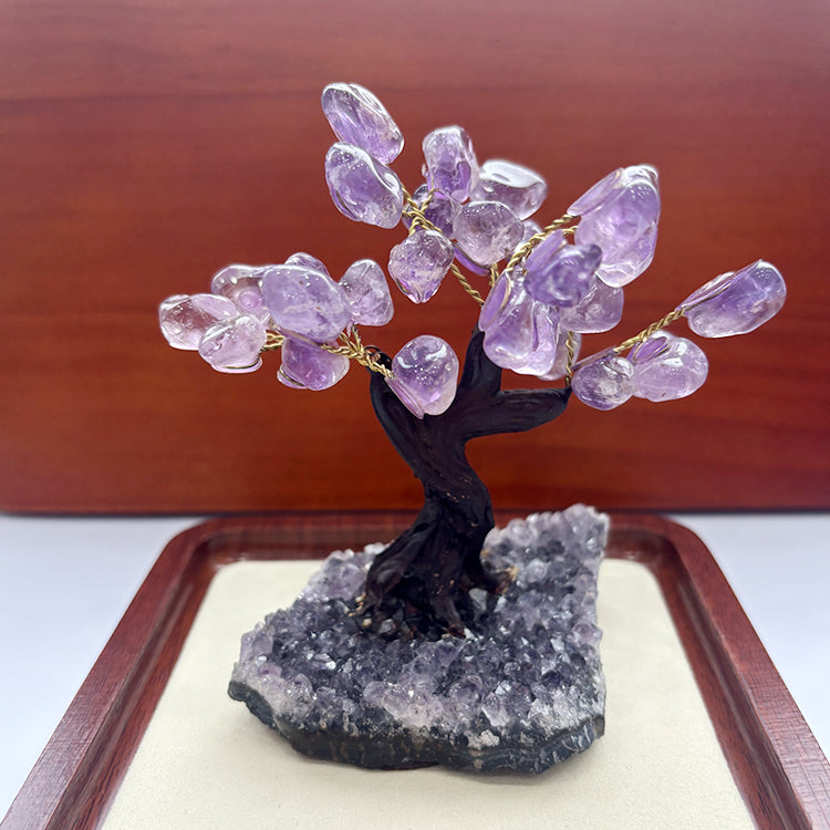 Purple Crystal Tree Ornament